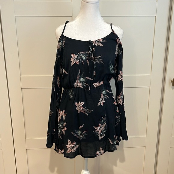 Mini dress elastic waist boho style - Picture 1 of 4